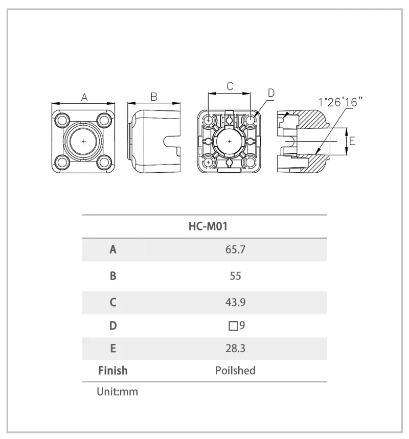 HC-M01 Aluminum mechanism block